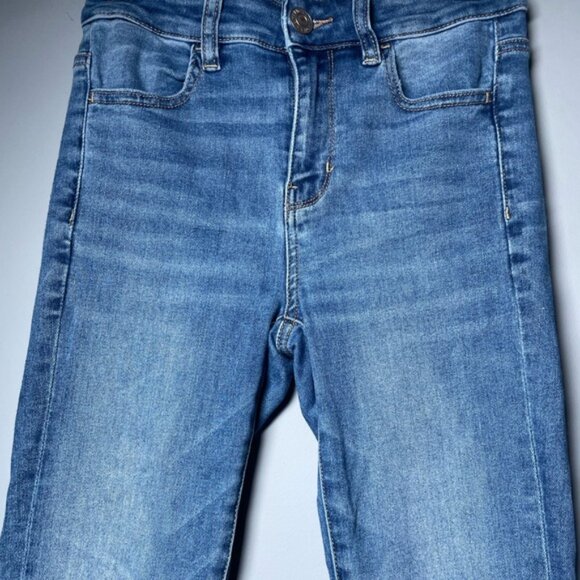 American Eagle 4 Hi Rise Jegging Blue Jean Denim Pants Skinny Next Level Stretch - Picture 11 of 11